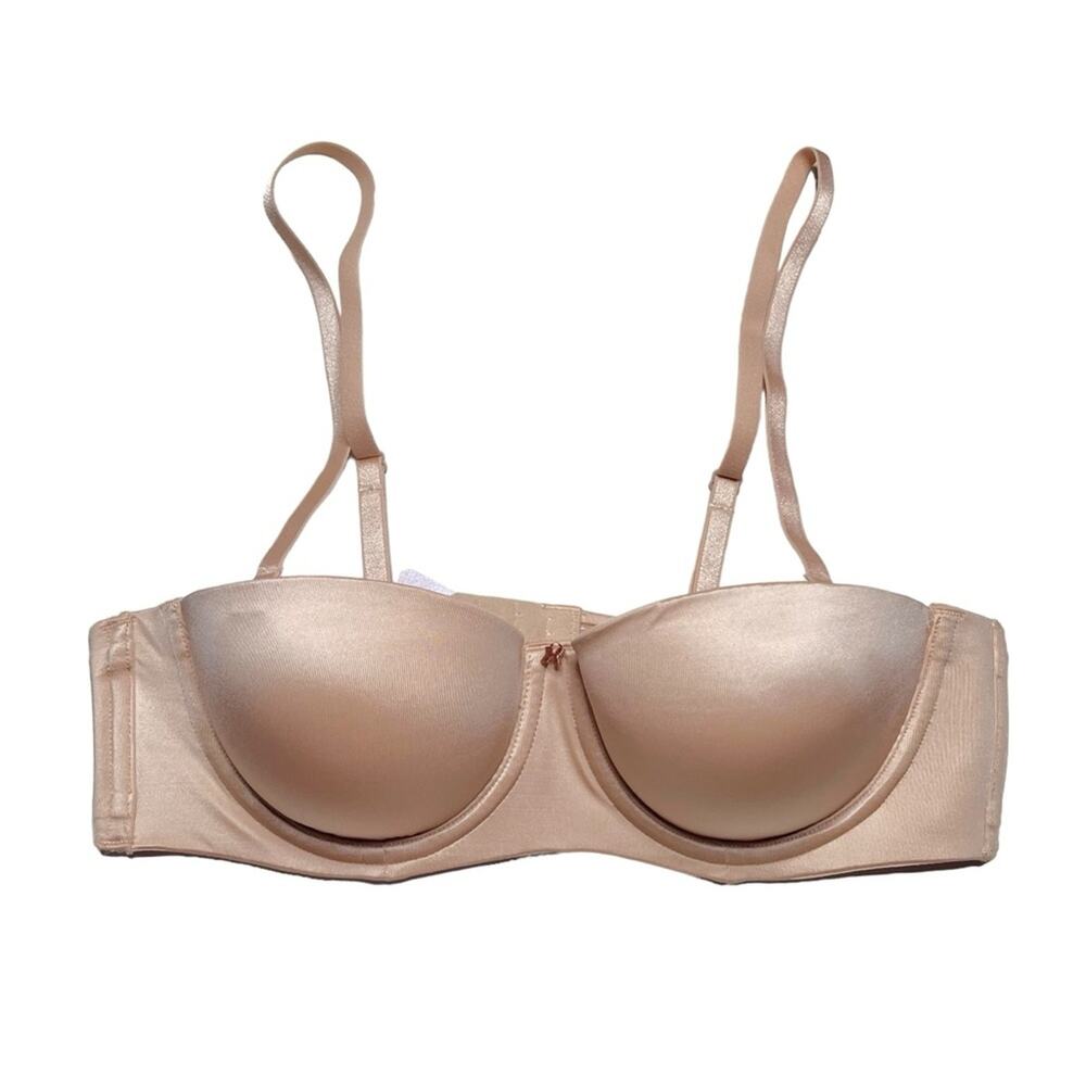 Savage X Fenty Core Microfiber Strapless Bra Honey Nude Size 36A